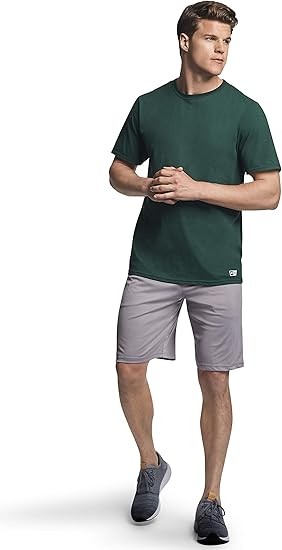 Russell Athletic Men's Dri-Power Cotton Blend Short Sleeve Tees, Moisture Wicking, Odor Protection, UPF 30+, Sizes S-4x
